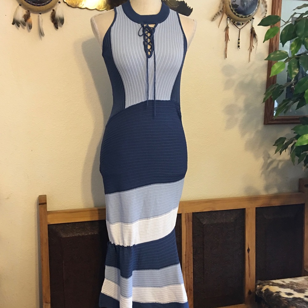 Jonathan Simkhai high neck color block print dress